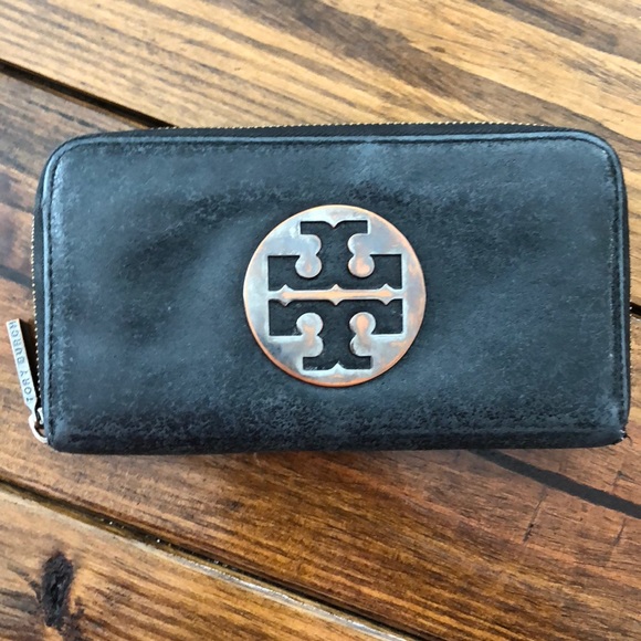 Tory Burch Handbags - Tory Burch Black Wallet. VERY WORN Tory Burch Handbags - Tory Burch Black Wallet. VERY WORN